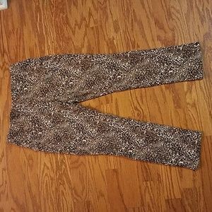 Chico's cheetah print capri leggings